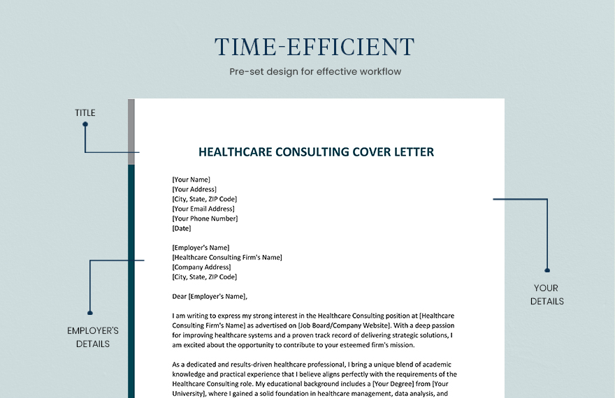Healthcare Consulting Cover Letter
