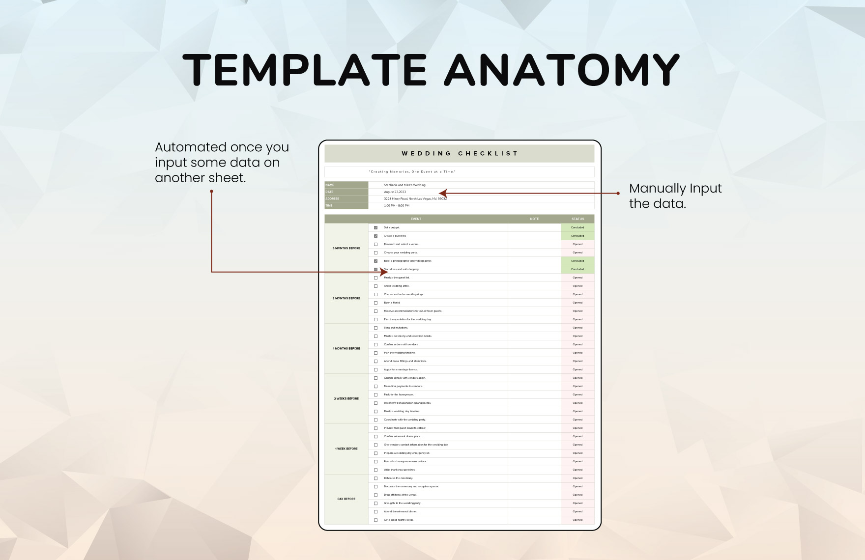 Wedding Checklist Template
