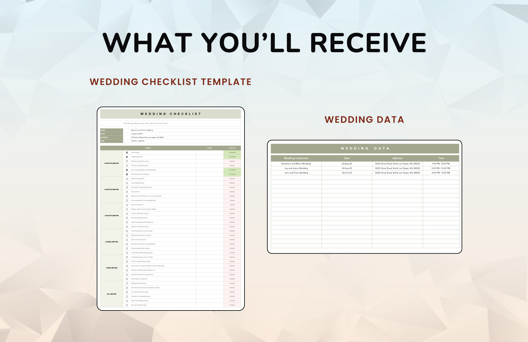 Wedding Checklist Template