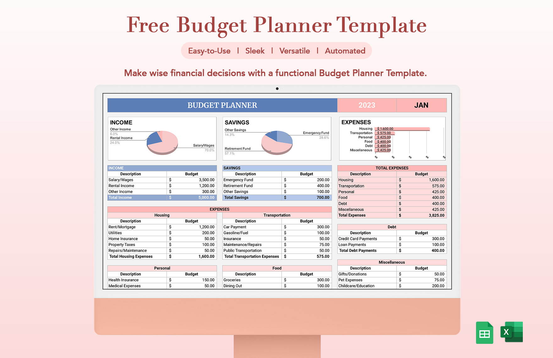 Get Your Finances in Order with a Free Budget Planner