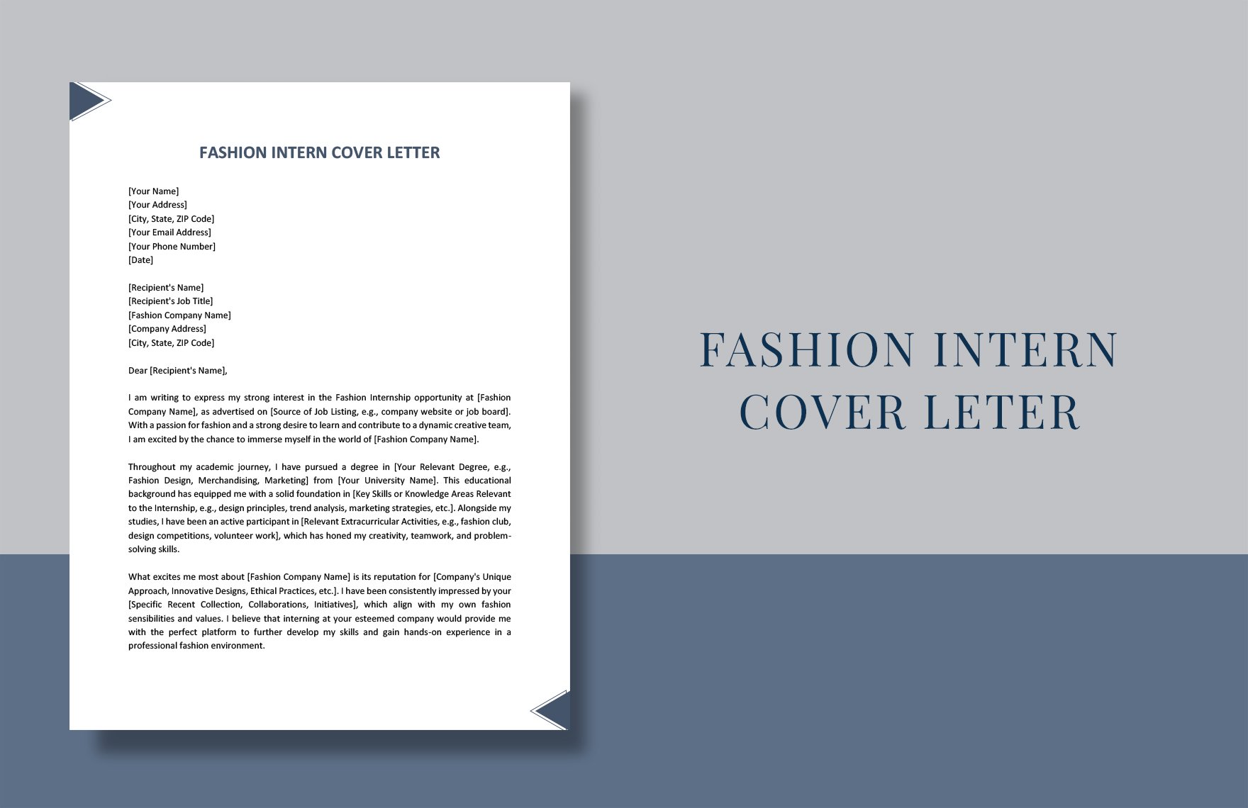 Fashion Intern Cover Letter