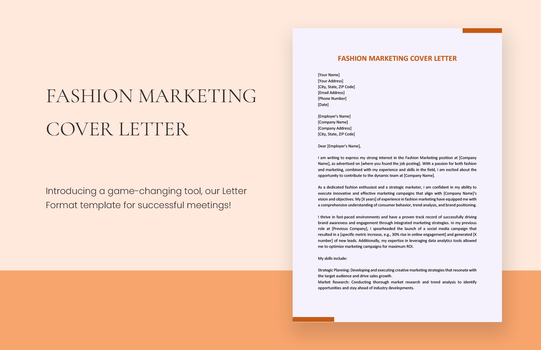 Fashion Marketing Cover Letter