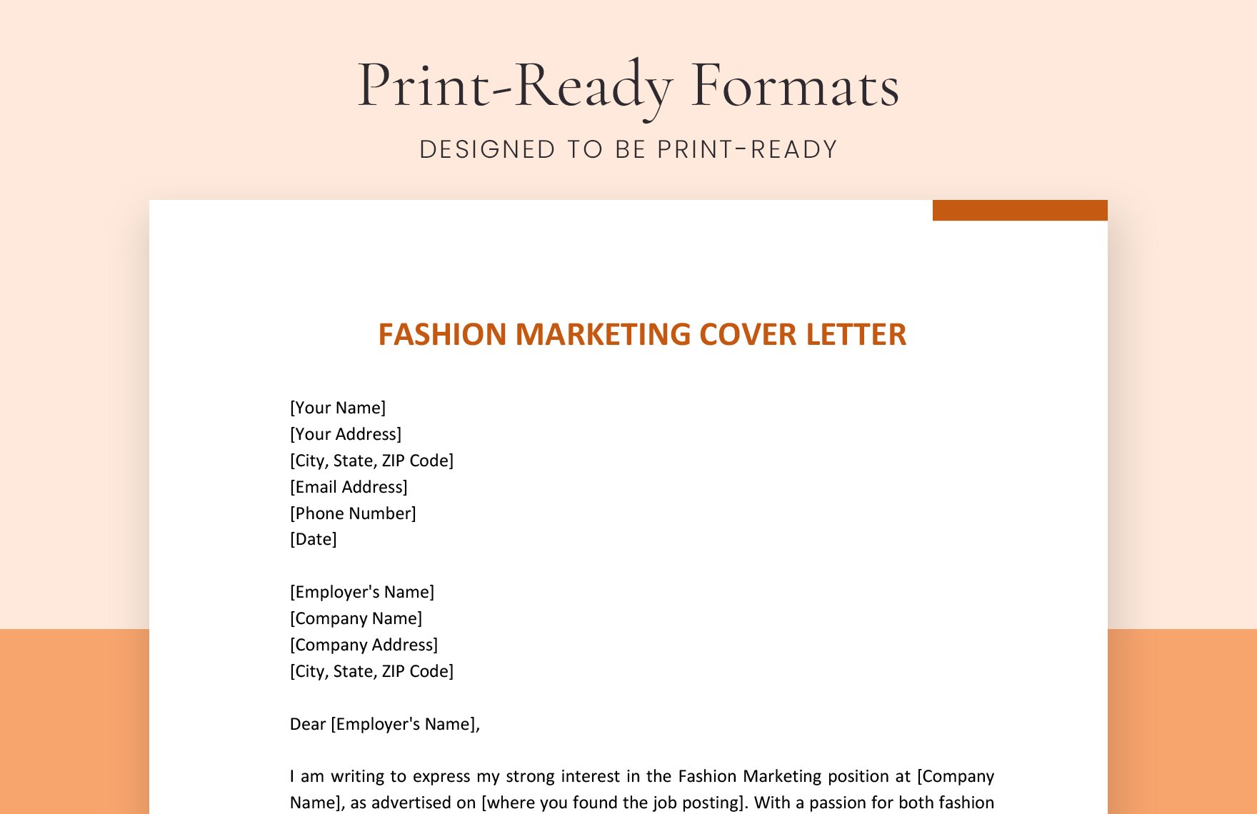 Fashion Marketing Cover Letter