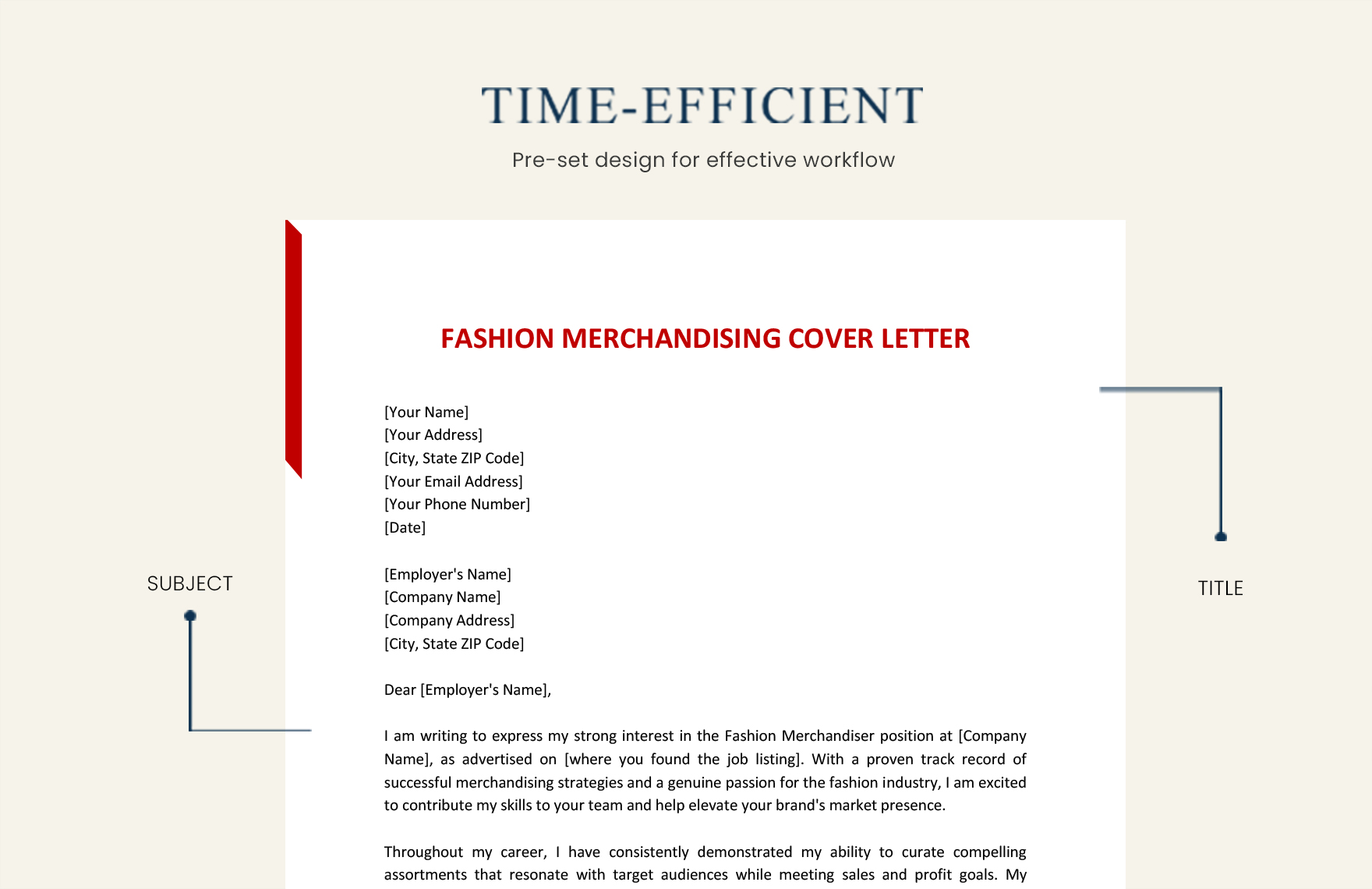 Fashion Merchandising Cover Letter