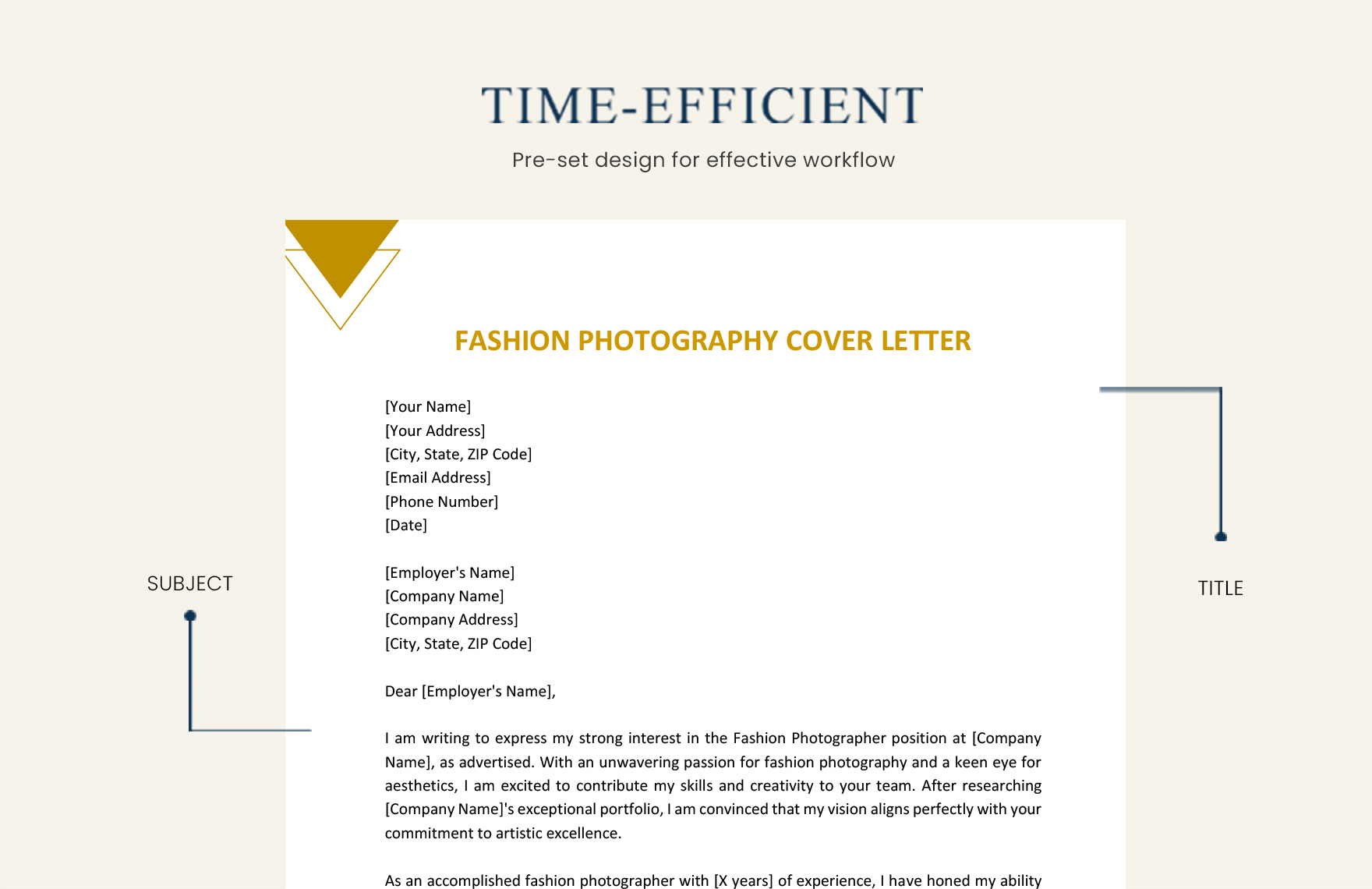 Fashion Photography Cover Letter
