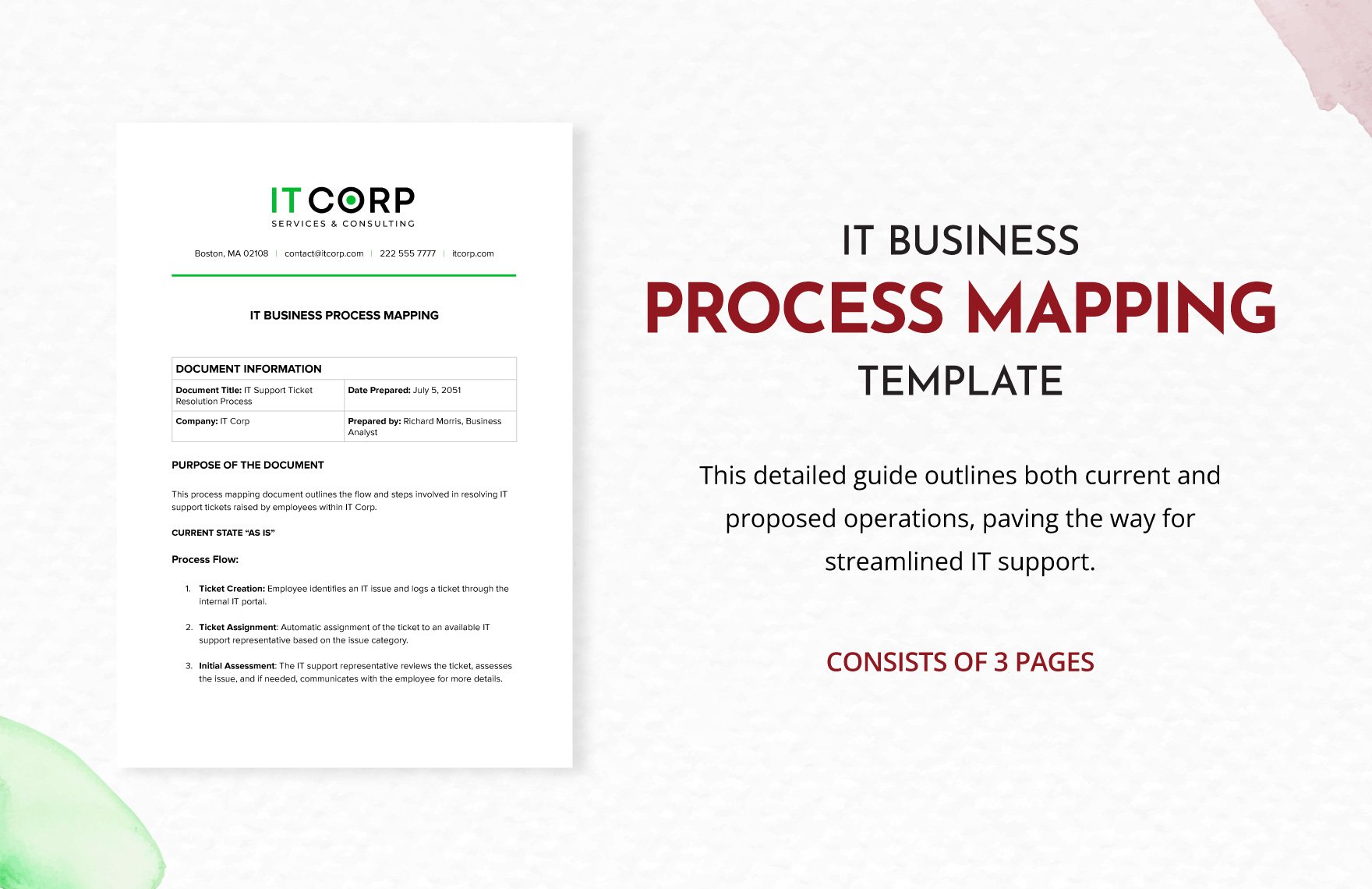 IT Business Process Mapping Template