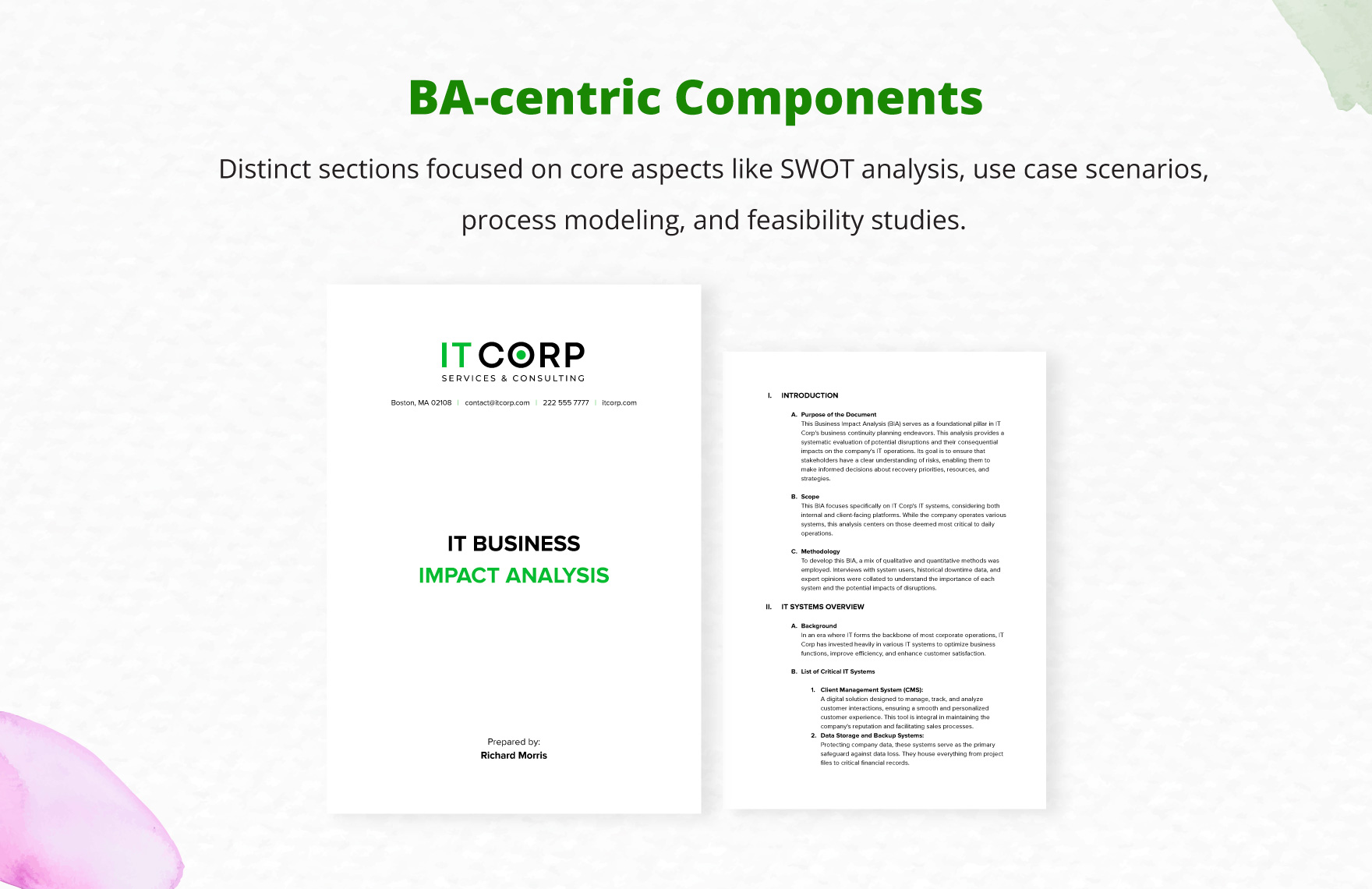 IT Business Impact Analysis Template