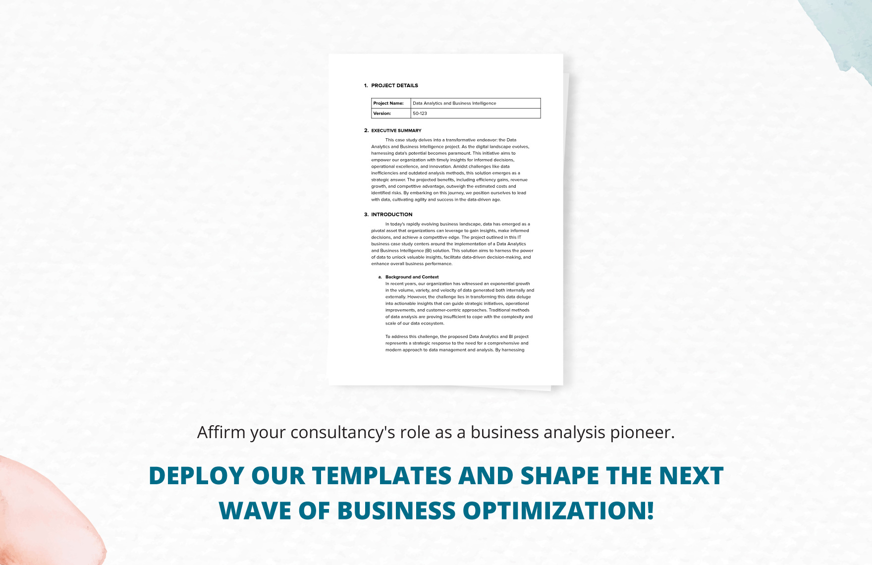 IT Business Case Study Template