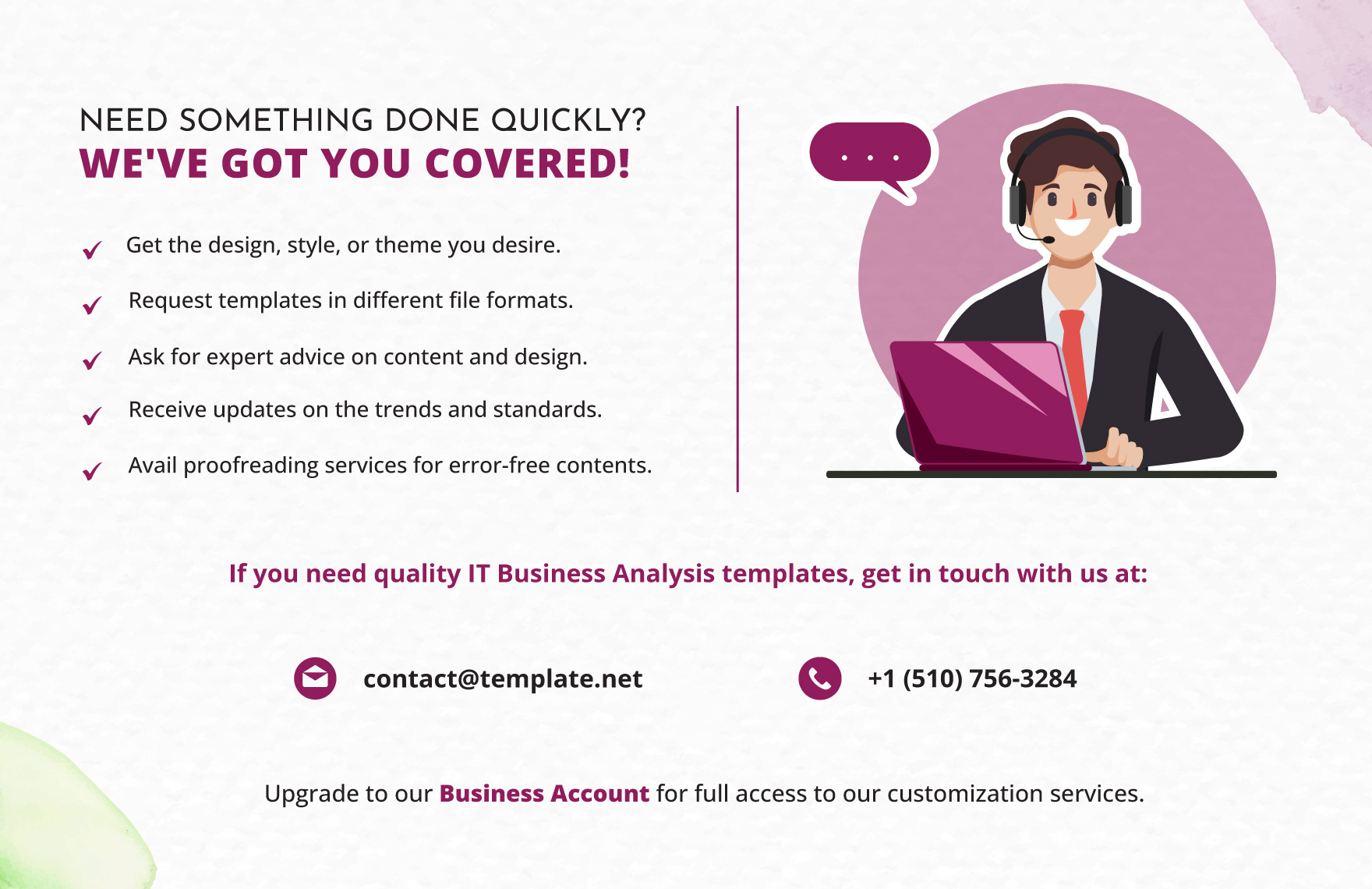 IT Business Competitive Analysis Template