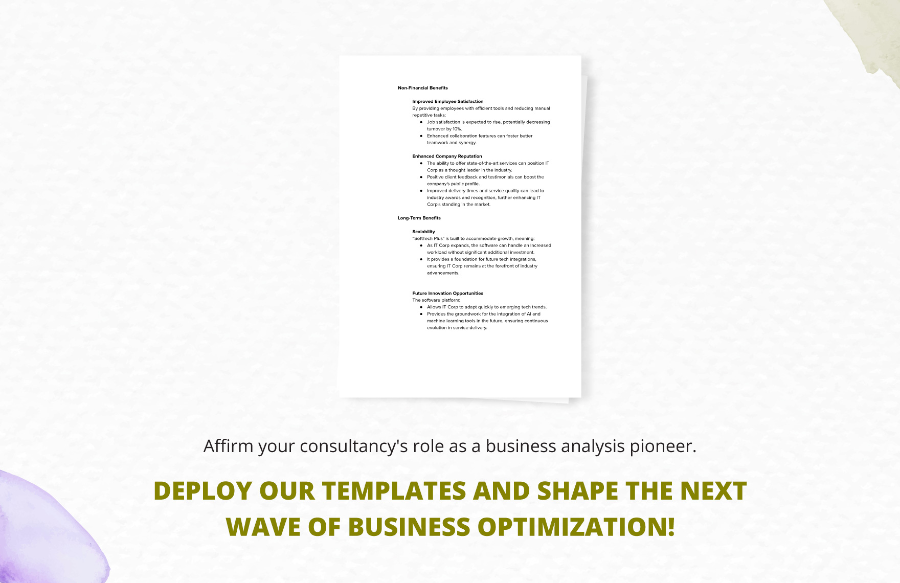 IT Business Cost-Benefit Analysis Template