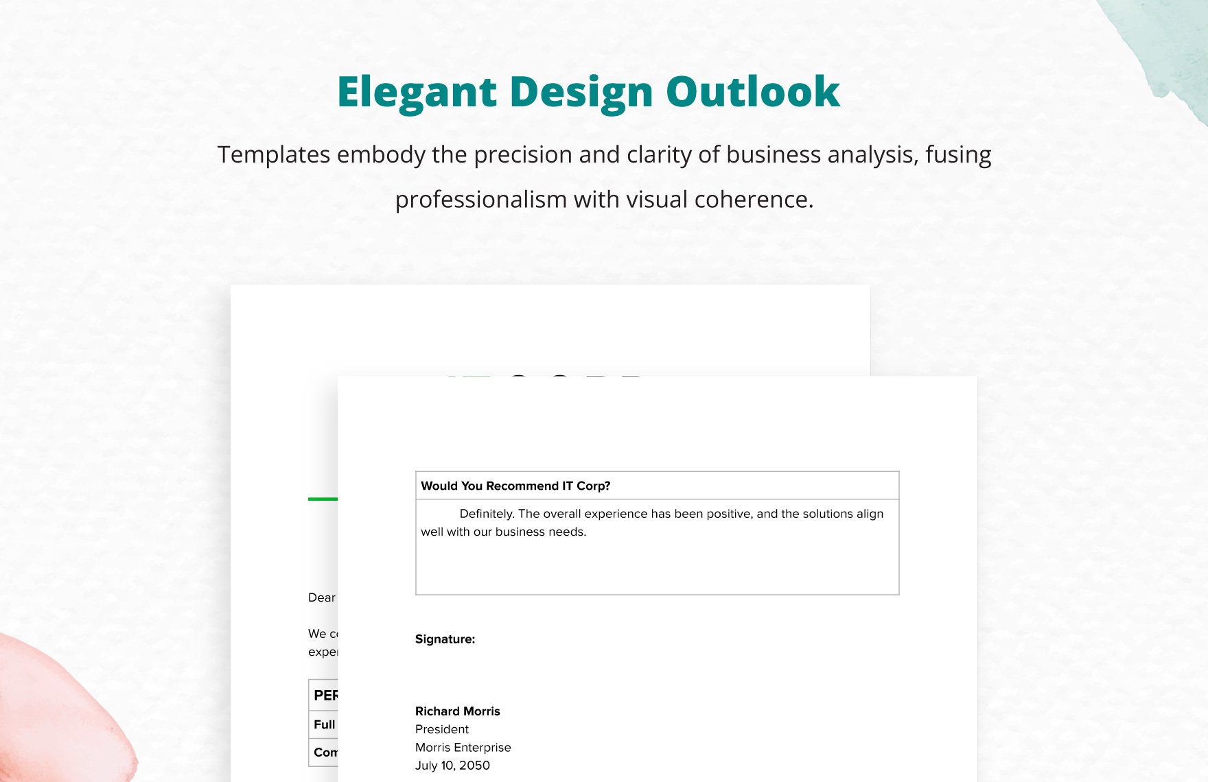 IT Business Solution Evaluation Template