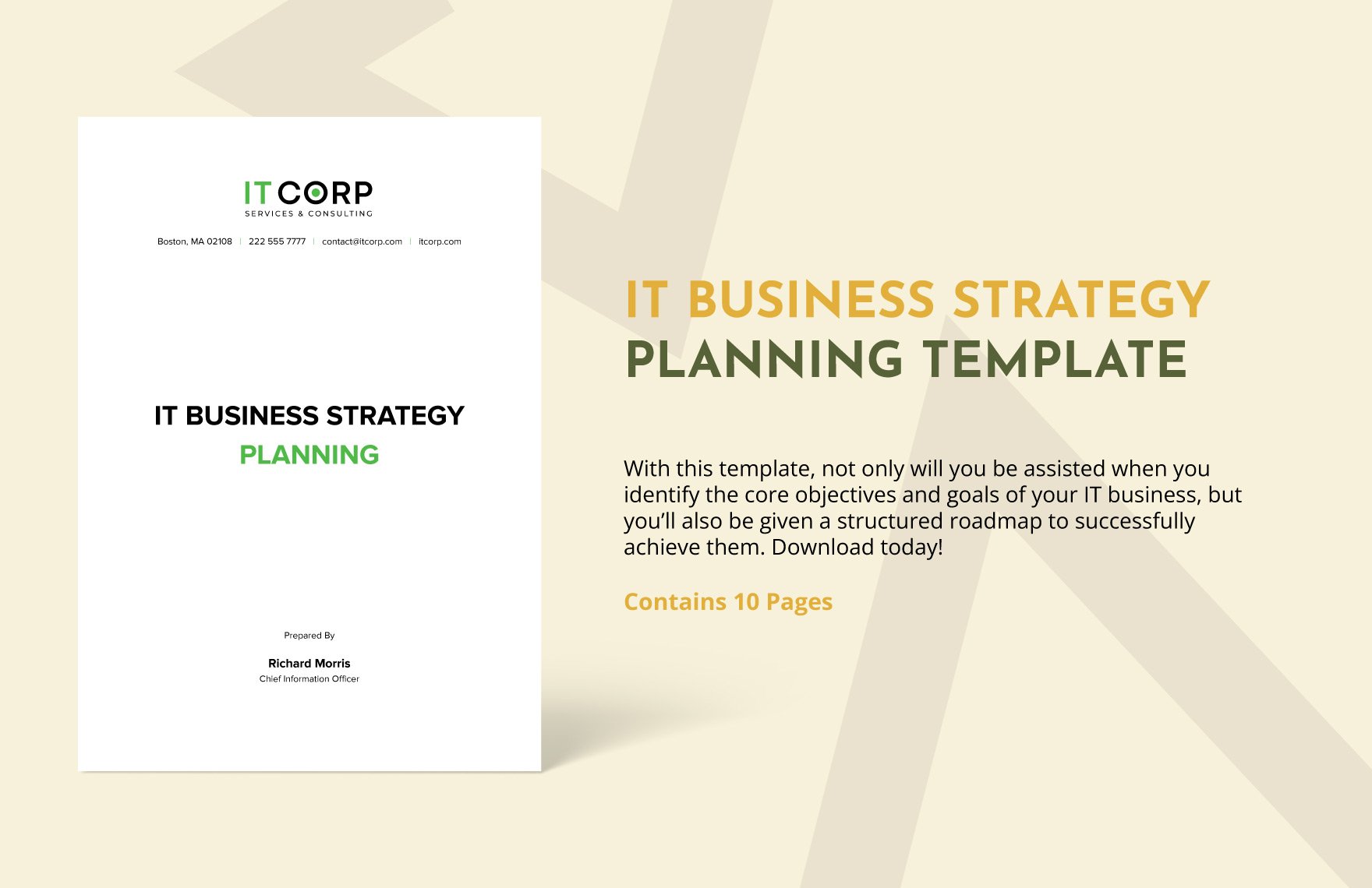 IT Business Strategy Planning Template