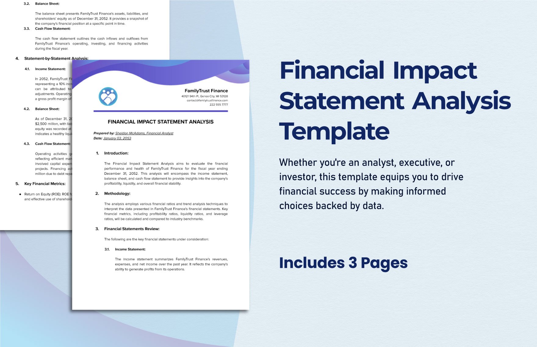 Financial Impact Statement Analysis Template