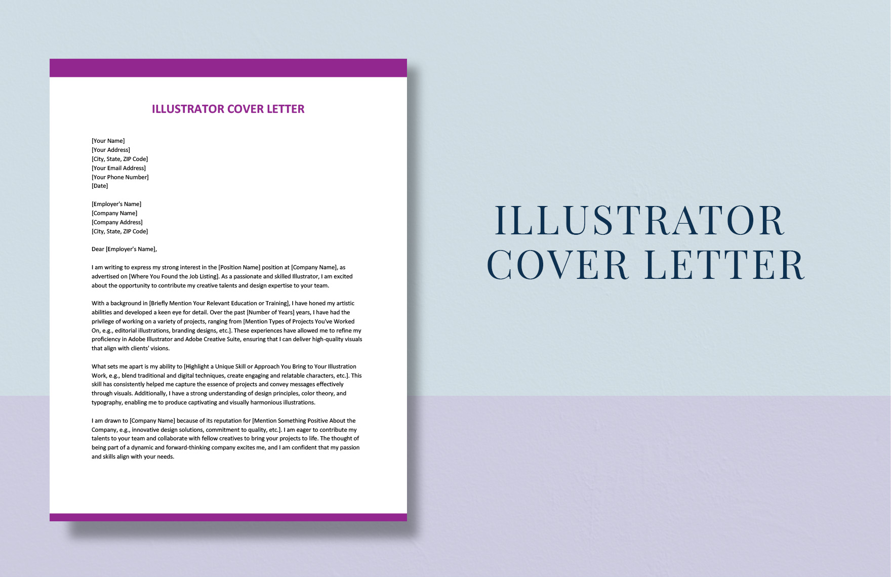 Illustrator Cover Letter