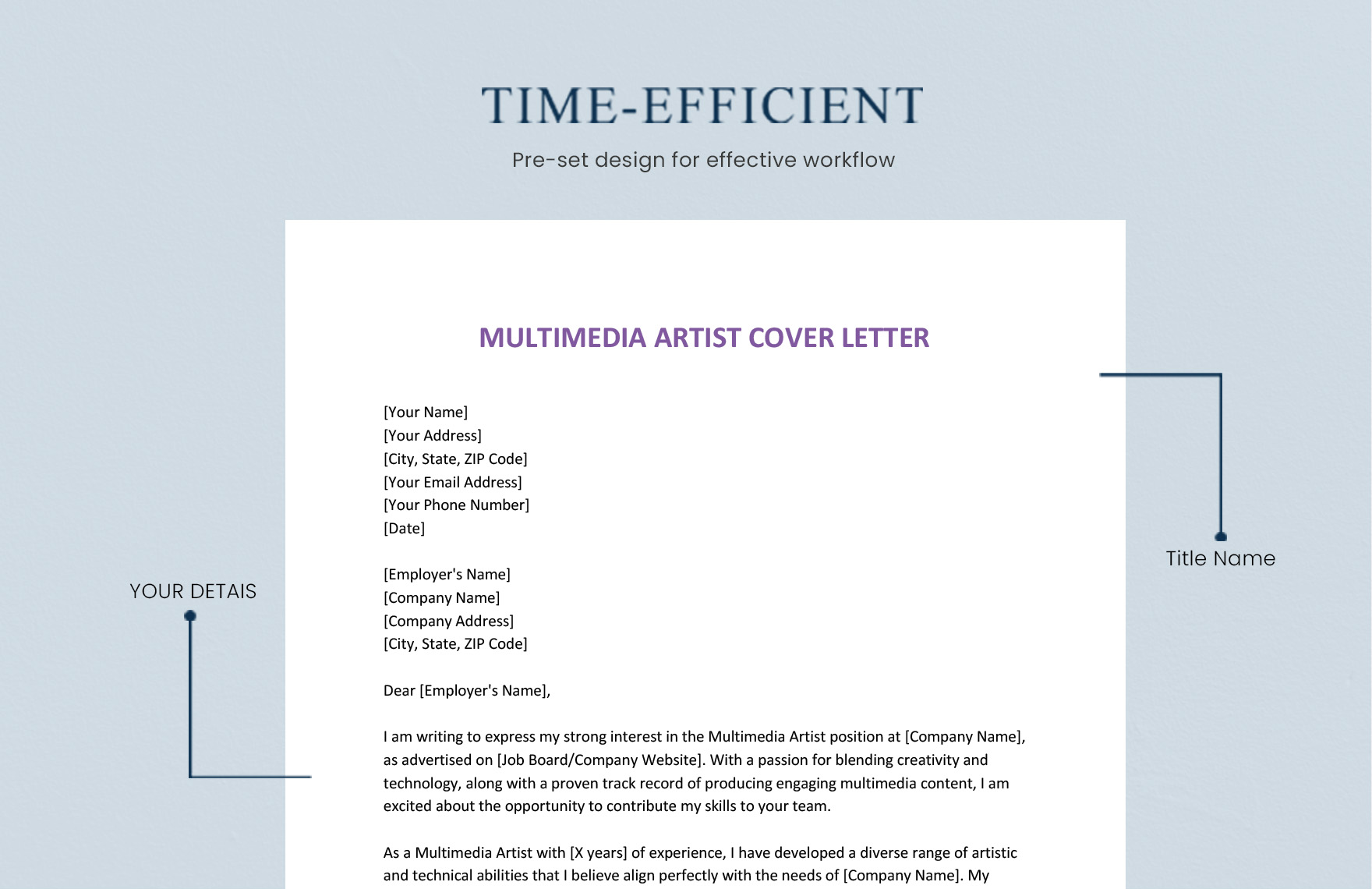 Multimedia Artist Cover Letter