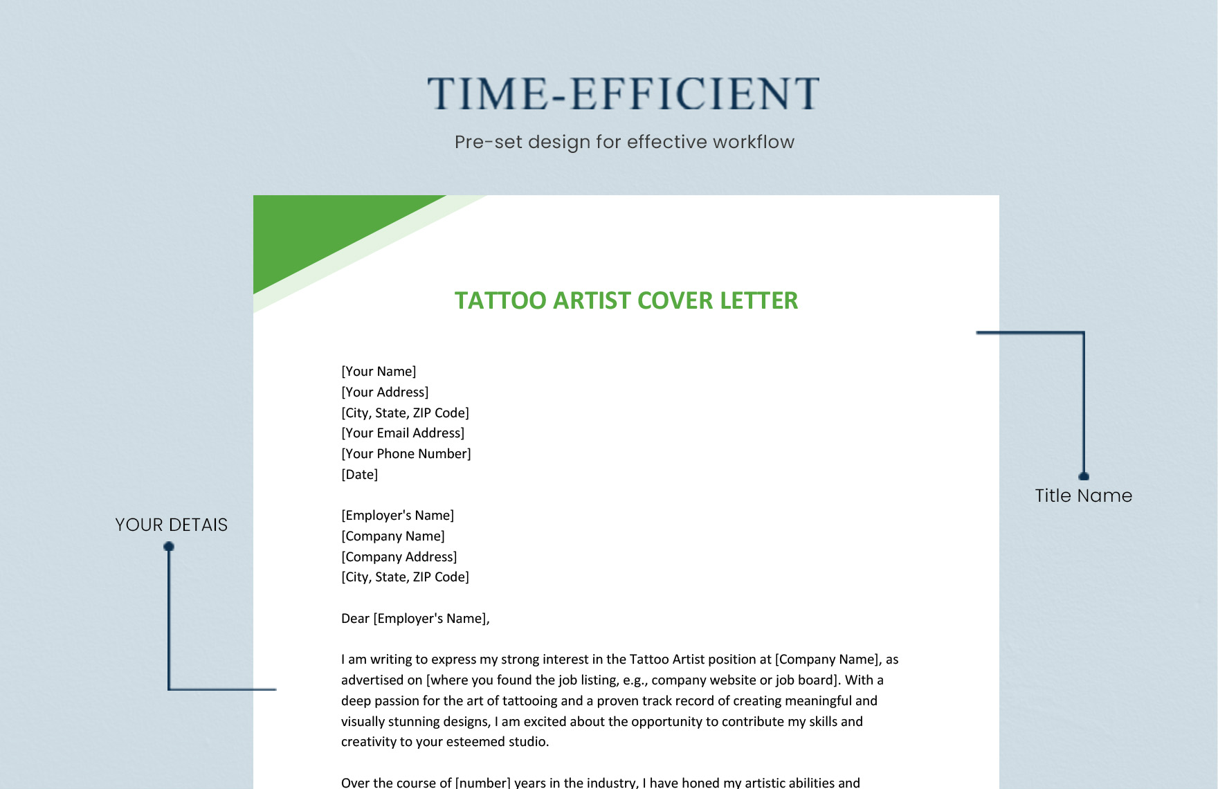 Tattoo Artist Cover Letter