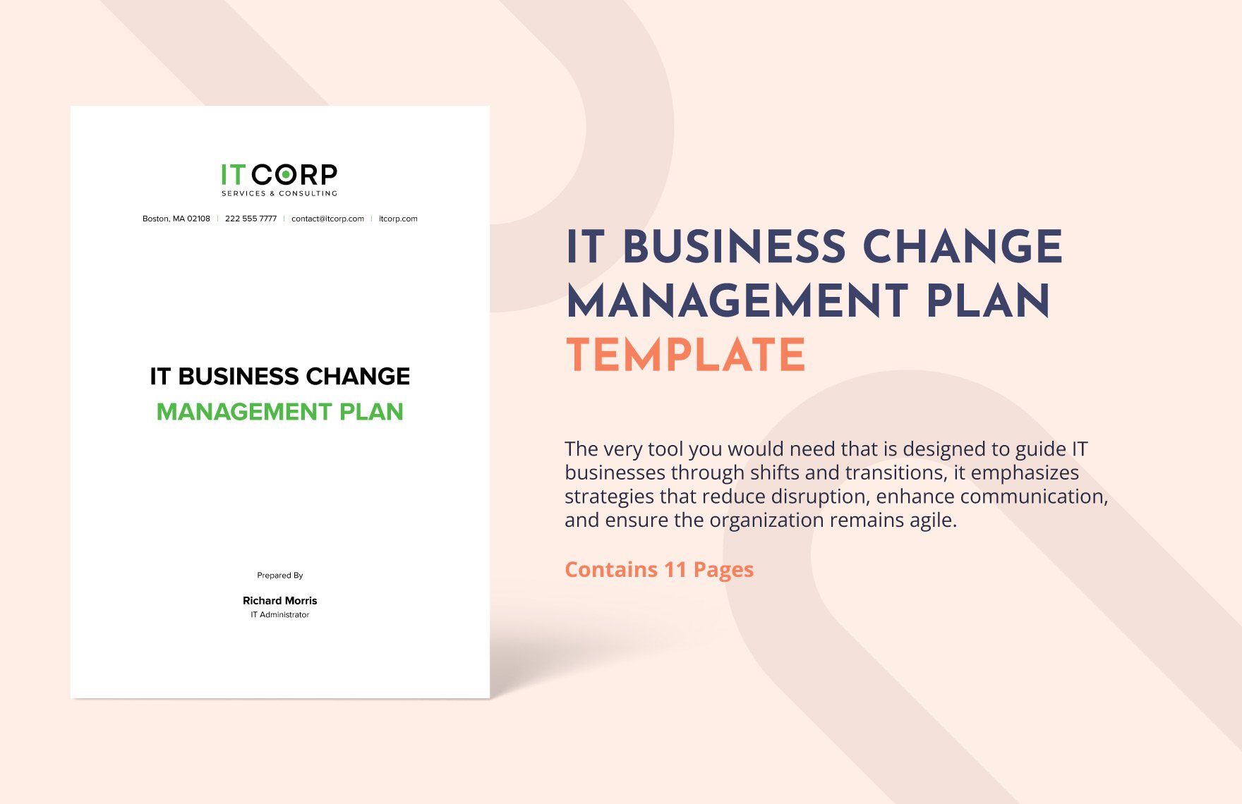 IT Business Change Management Plan Template