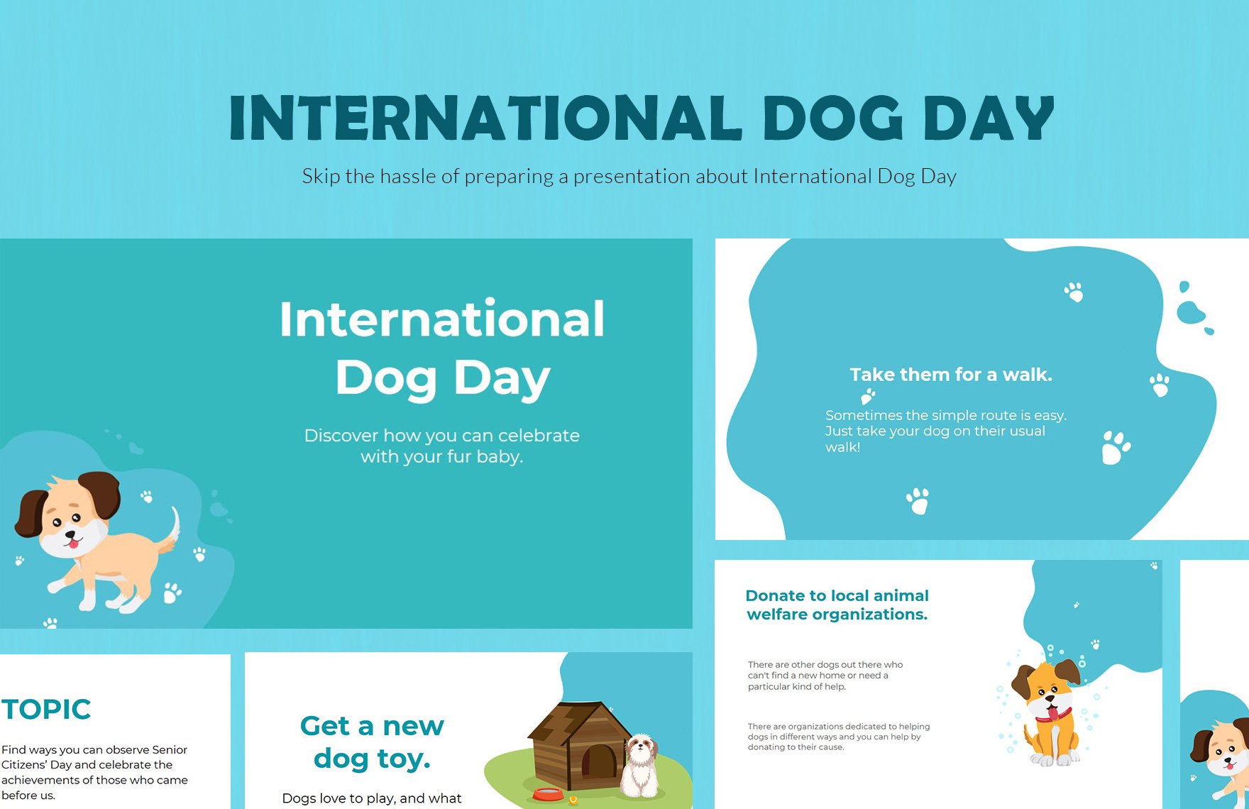 International Dog Day Presentation Template in PDF, PowerPoint, Google Slides
