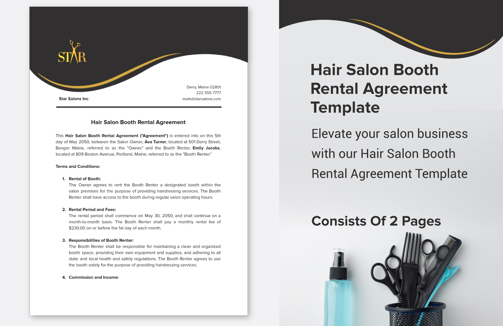Hair Salon Booth Rental Agreement Template