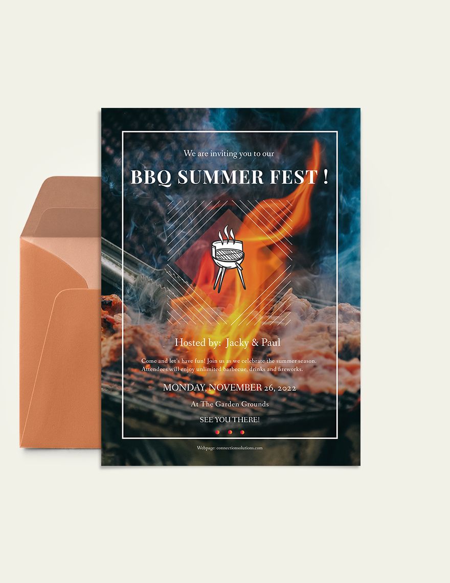 BBQ Summer Party Invitation Template