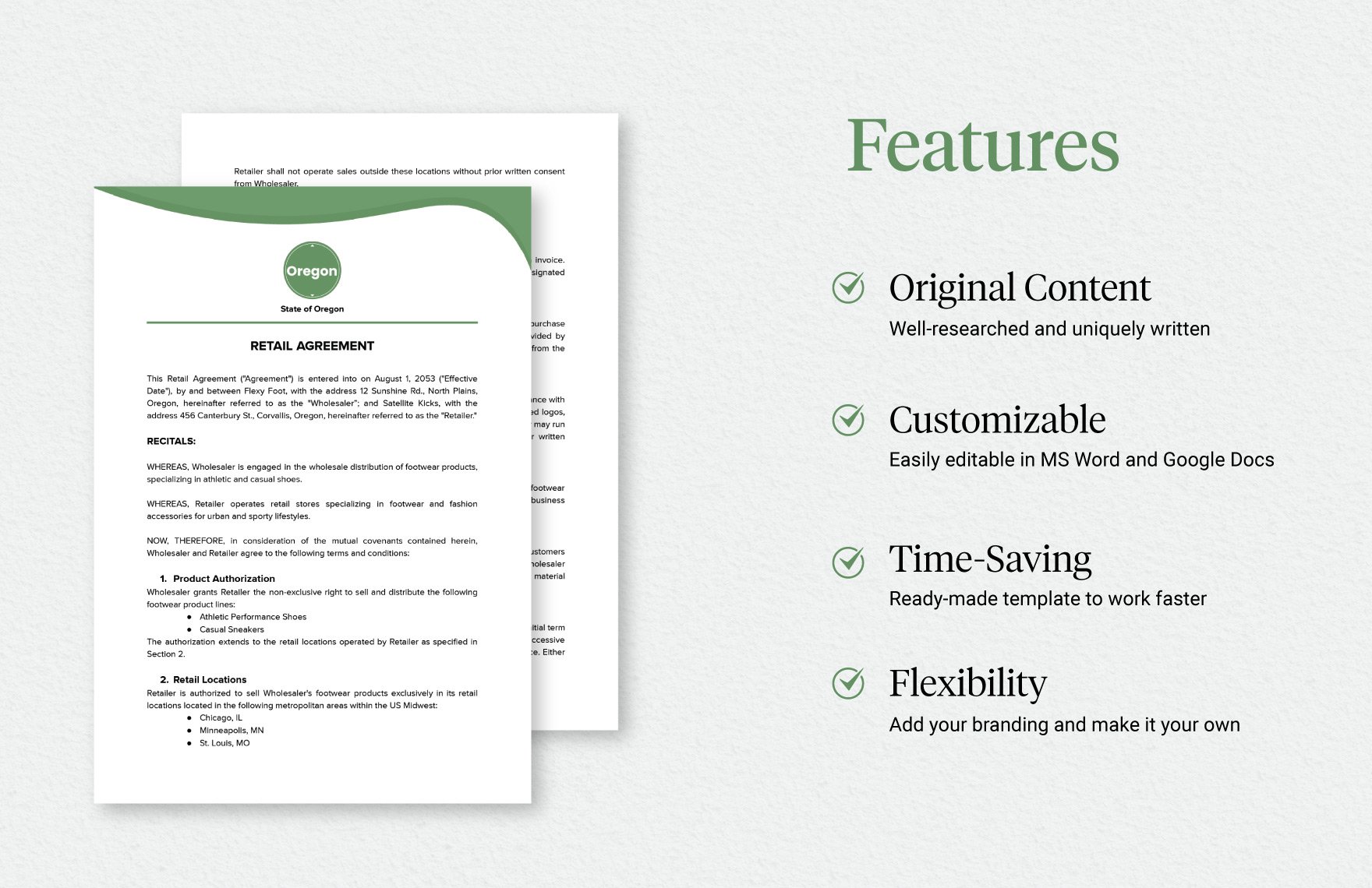 Sample Retailer Agreement Template in Word PDF Google Docs Download