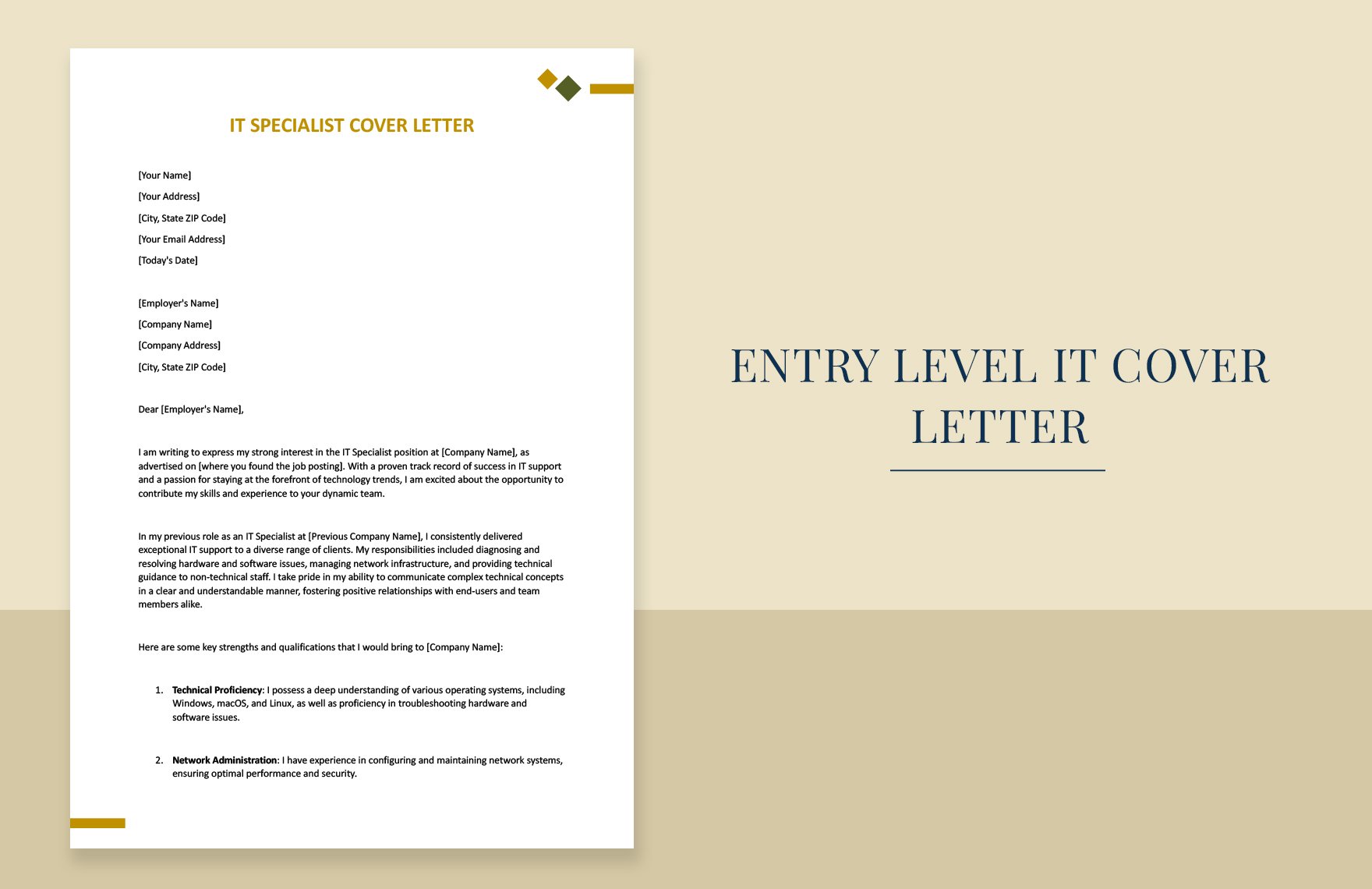 Free IT Specialist Cover Letter - Download in Word, Google Docs ...