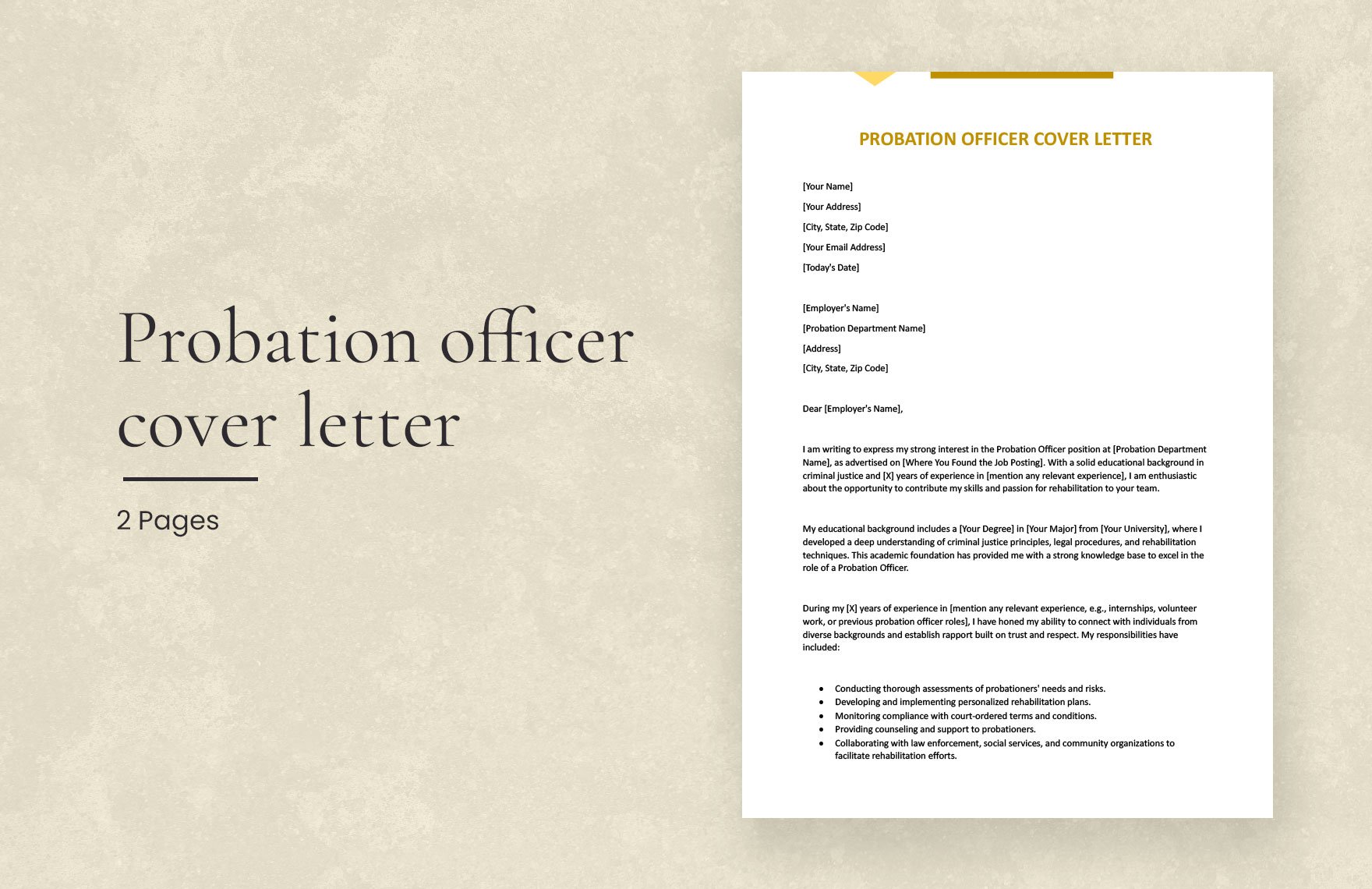 Probation Officer Cover Letter