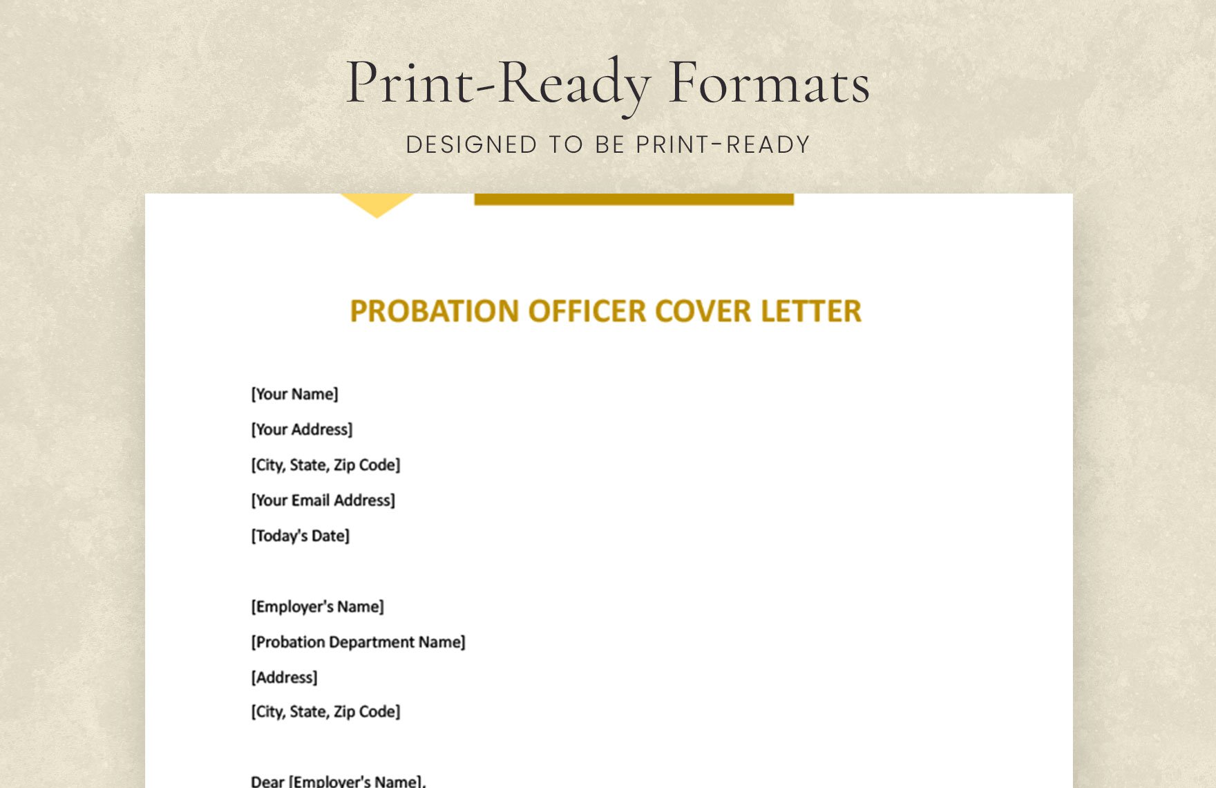 Probation Officer Cover Letter