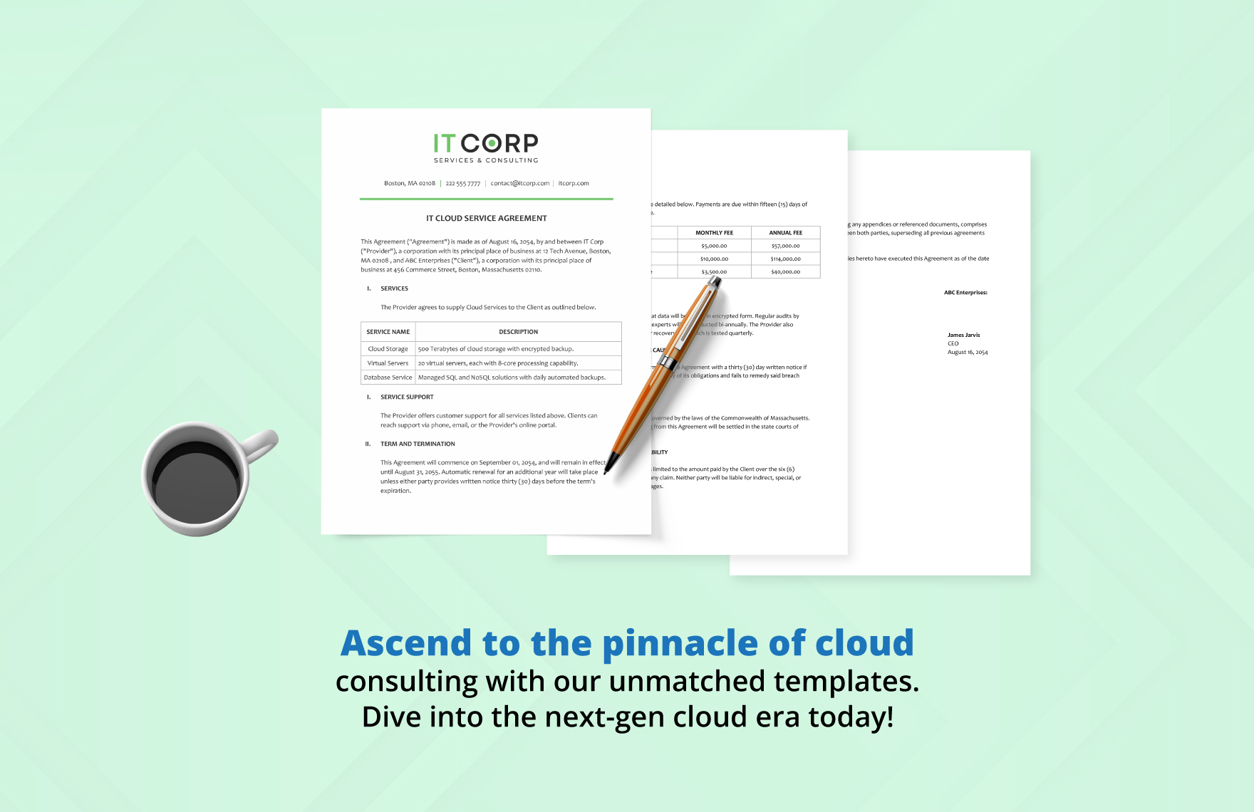 IT Cloud Service Agreement Template