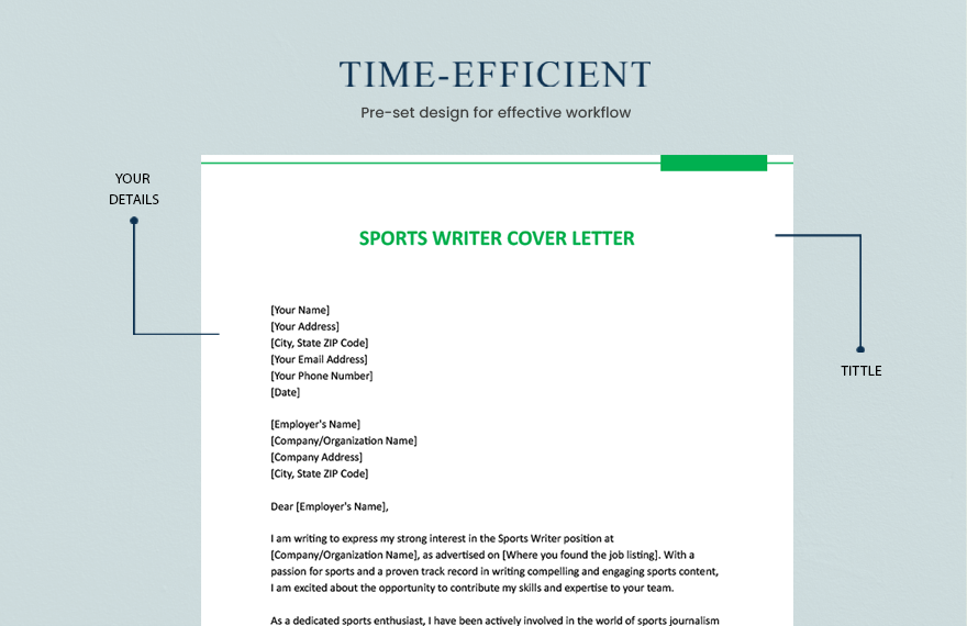 Sports Writer Cover Letter