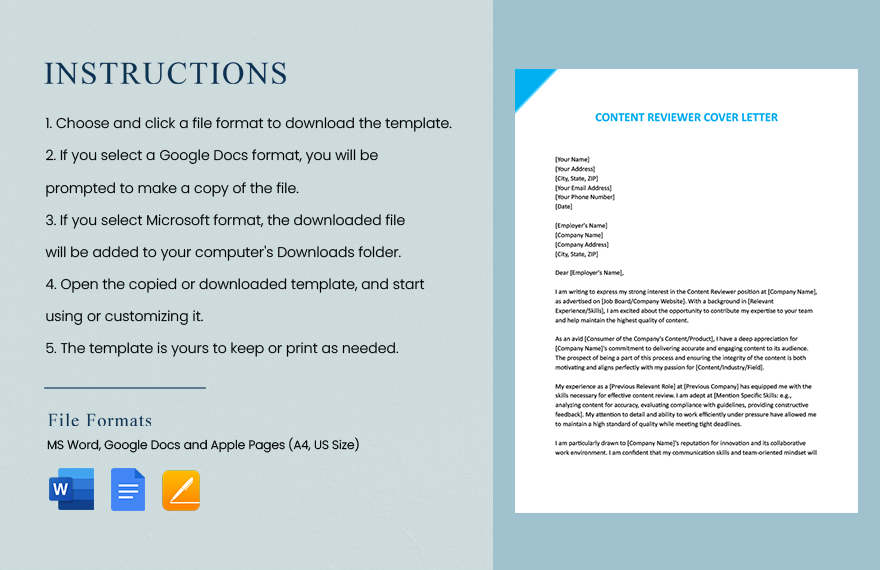 cover letter for content reviewer