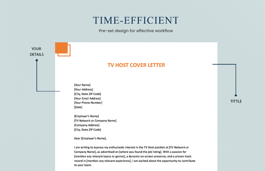 TV Host Cover Letter