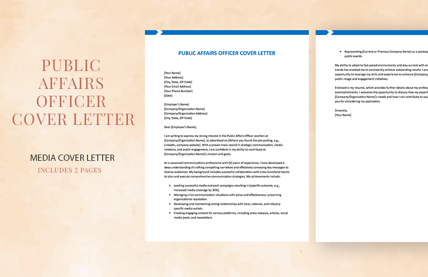 Public Affairs Officer Cover Letter