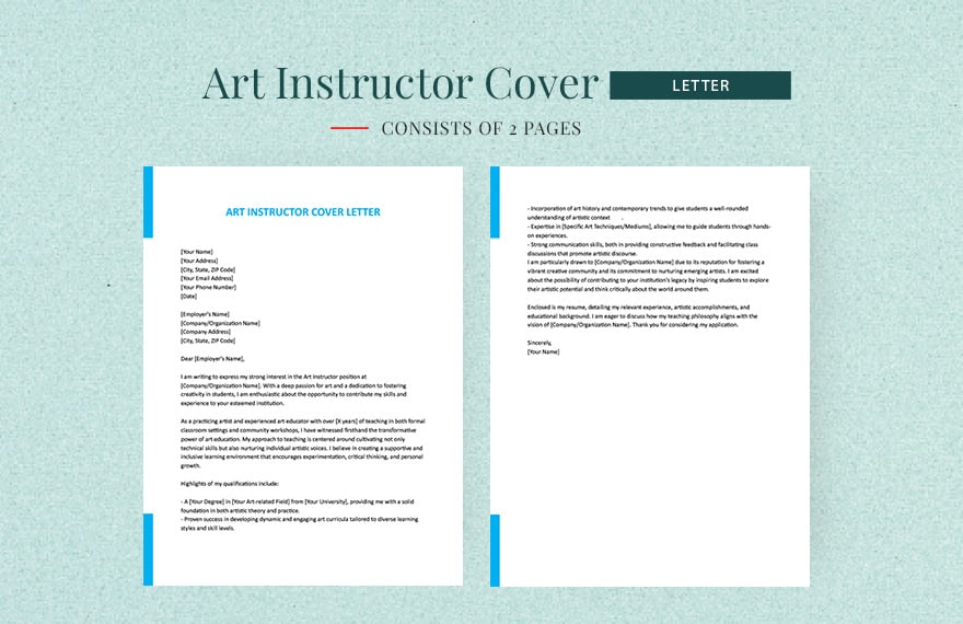 Art Instructor Cover Letter