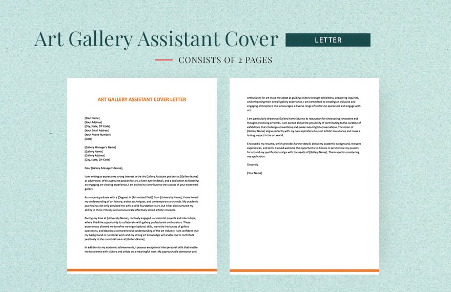 Art Gallery Assistant Cover Letter