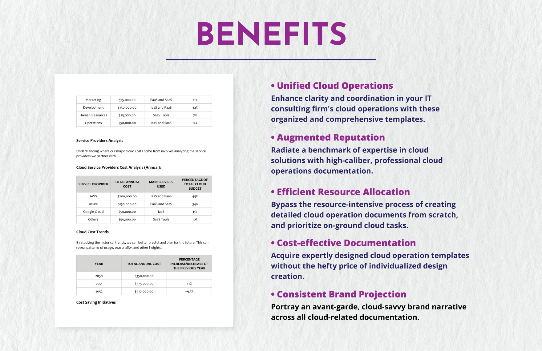 IT Cloud Cost Management Plan Template