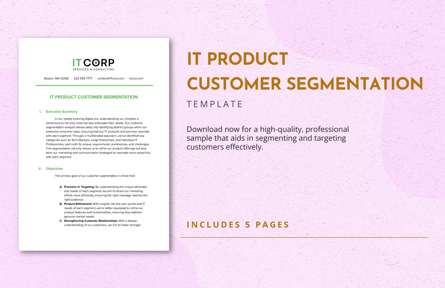IT Product Customer Segmentation Template in Word, Google Docs, PDF