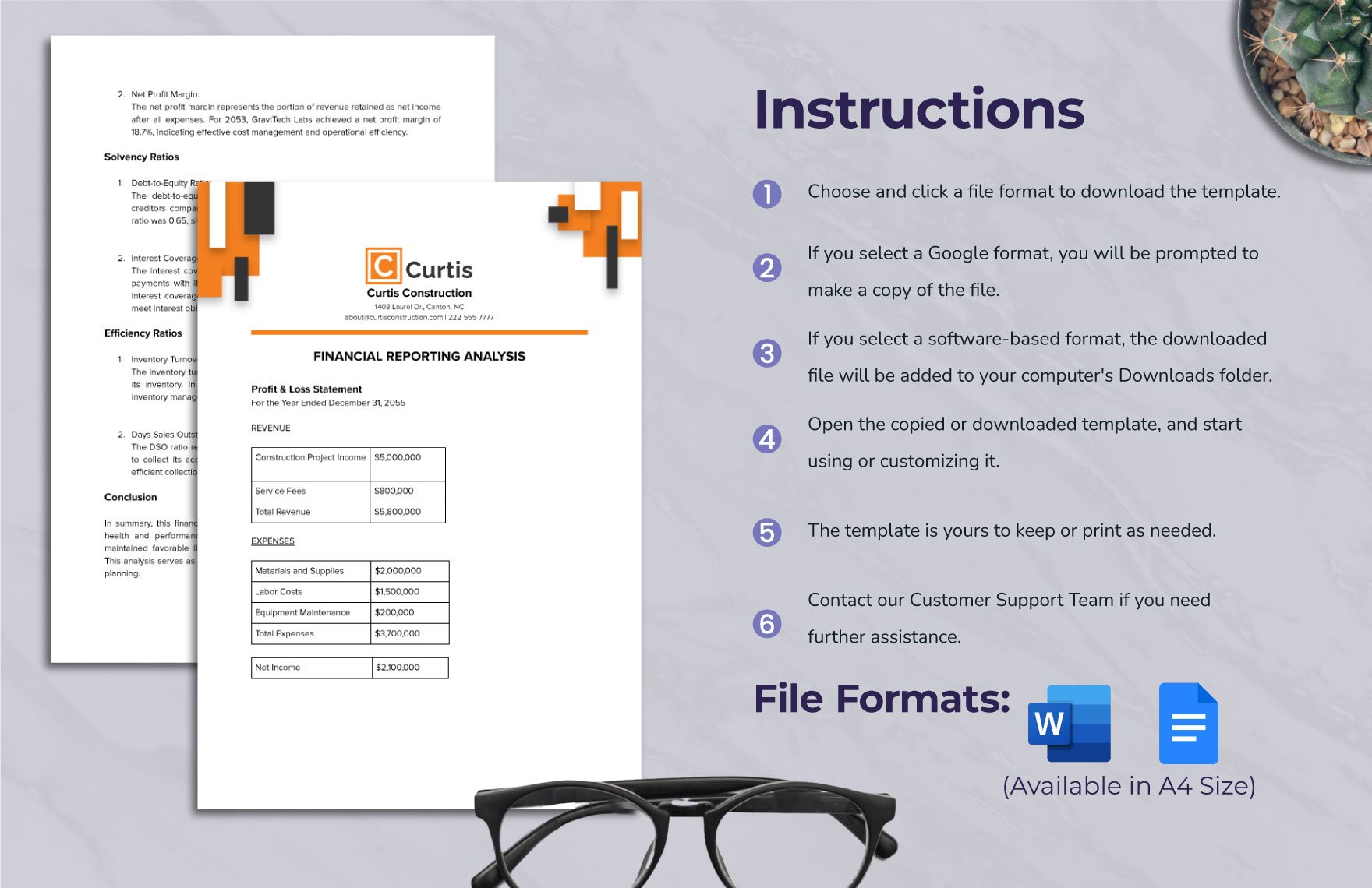 Financial Reporting Analysis Template