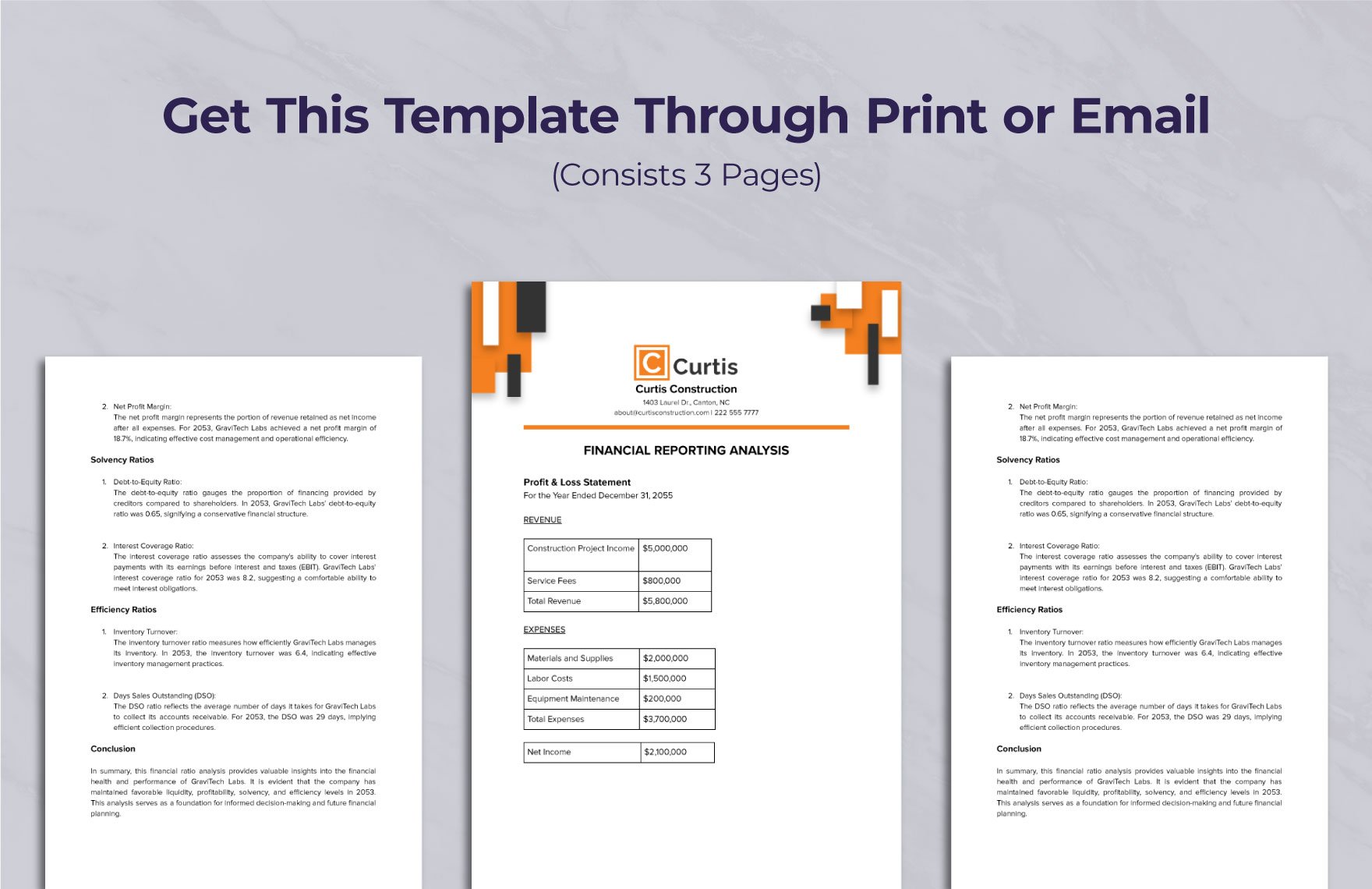 Financial Reporting Analysis Template
