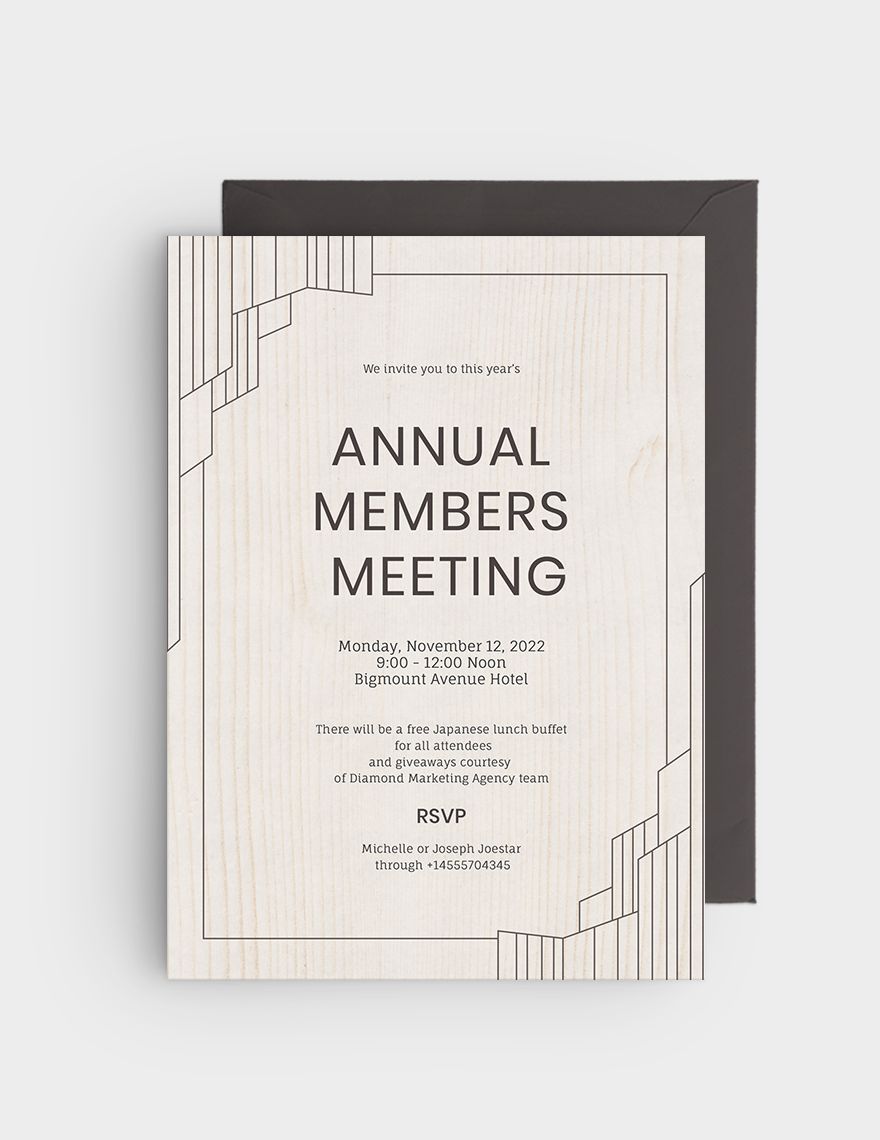 Annual Meeting Invitation Template
