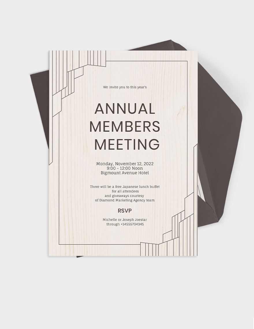 Annual Meeting Invitation Template