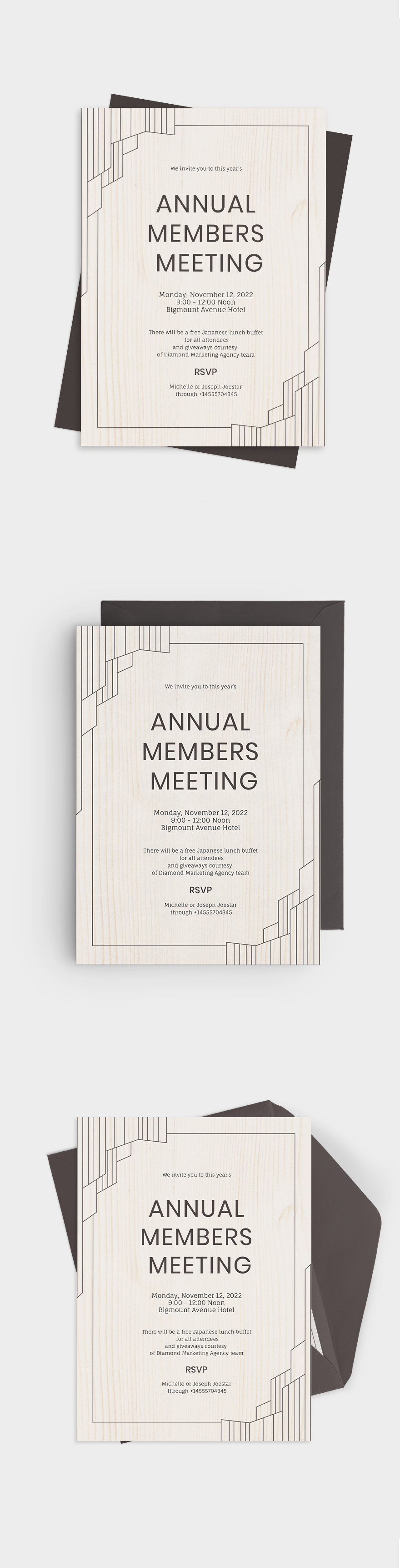 Annual Meeting Invitation Template - Illustrator, Word, Outlook, Apple ...