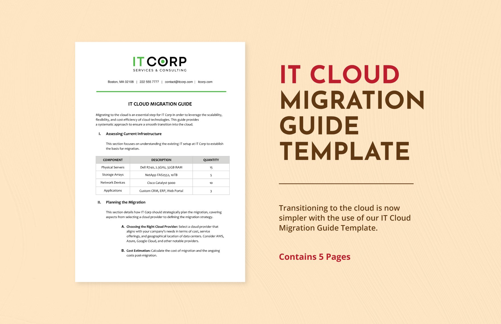 IT Cloud Migration Guide Template in Word, Google Docs, PDF