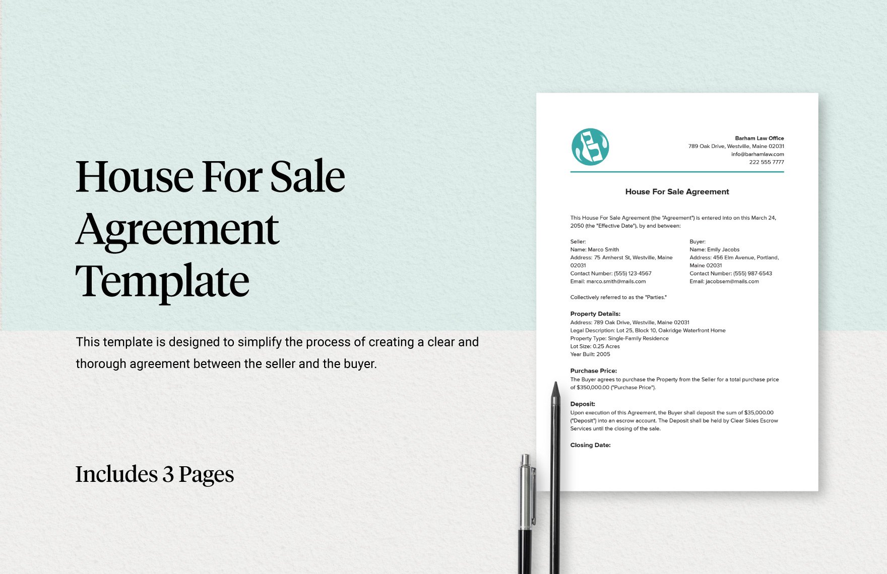 House For Sale Agreement Template