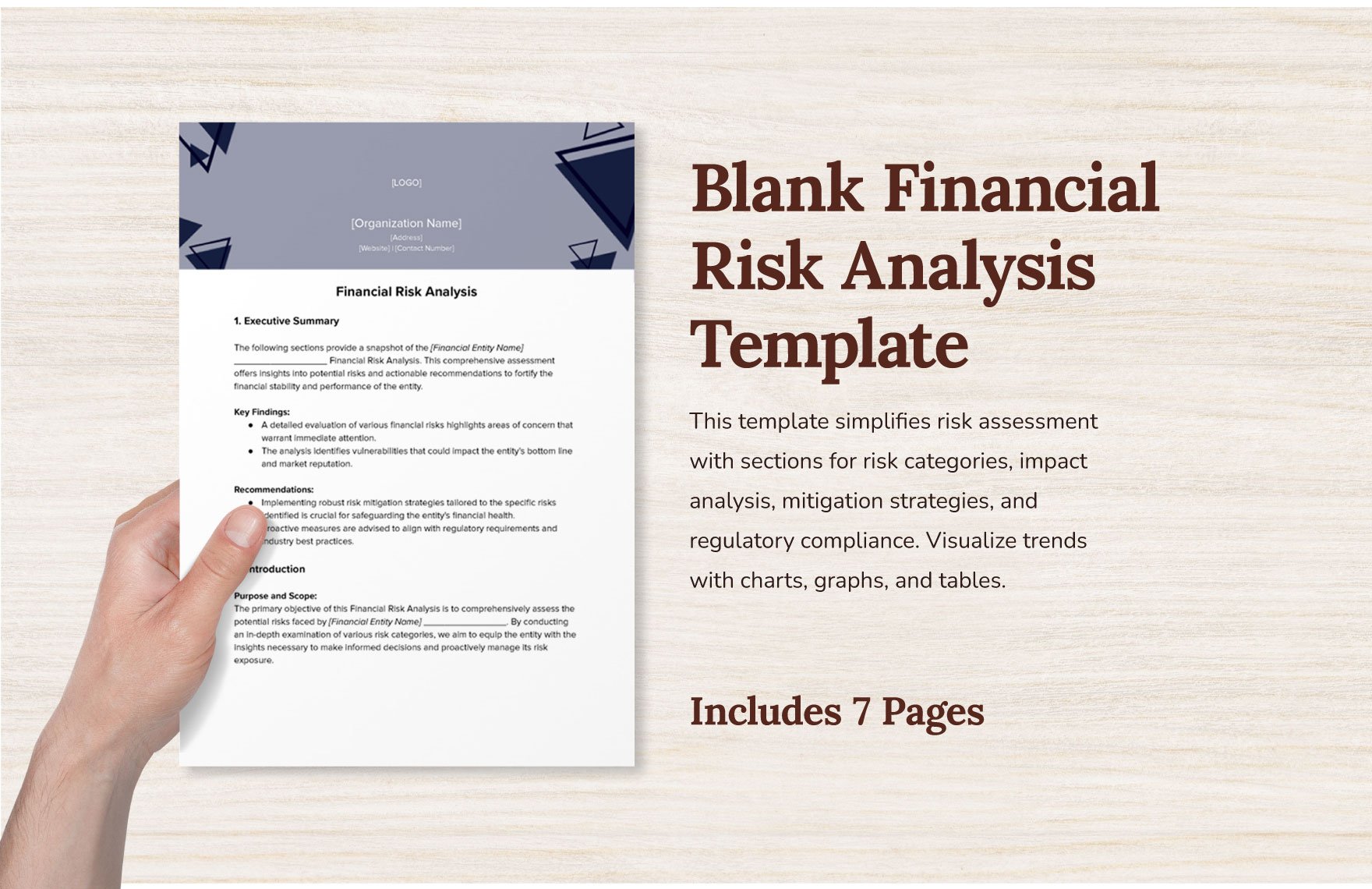 Blank Financial Risk Analysis Template