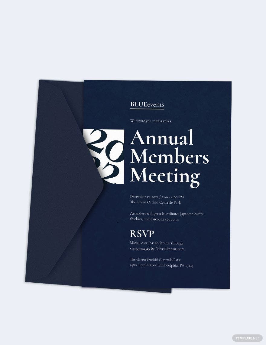 Business Meeting Invitation Template in Word, Google Docs, Google Docs, Illustrator, PSD, Apple Pages, Publisher, InDesign, Outlook