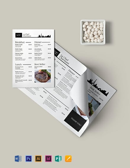 French Menu Template