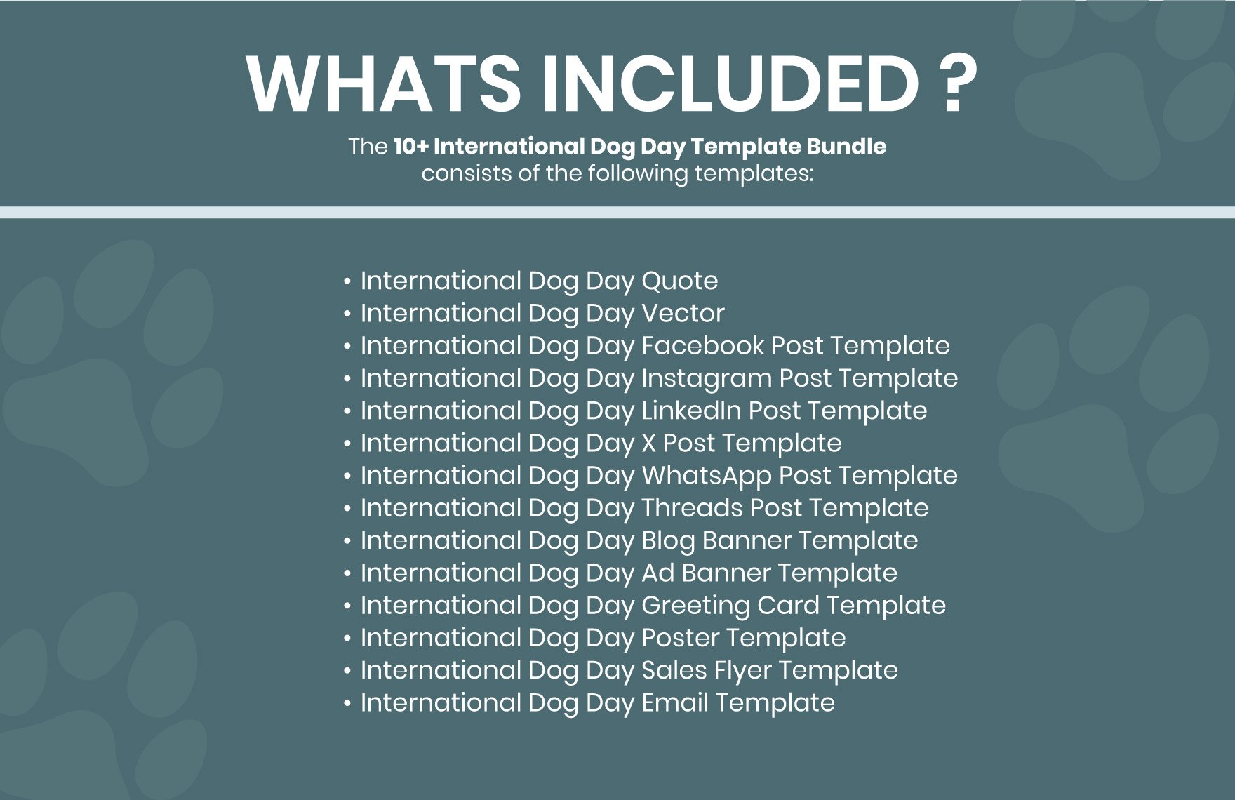 10+ International Dog Day Template Bundle