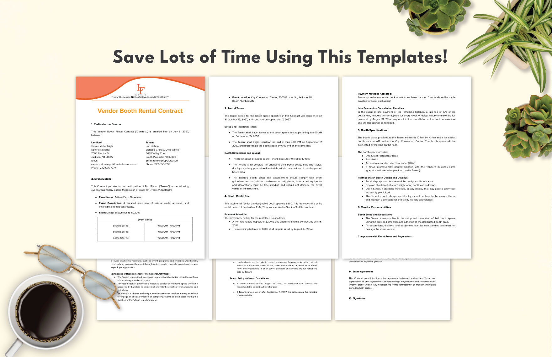 Vendor Booth Rental Contract Template in Word PDF Google Docs