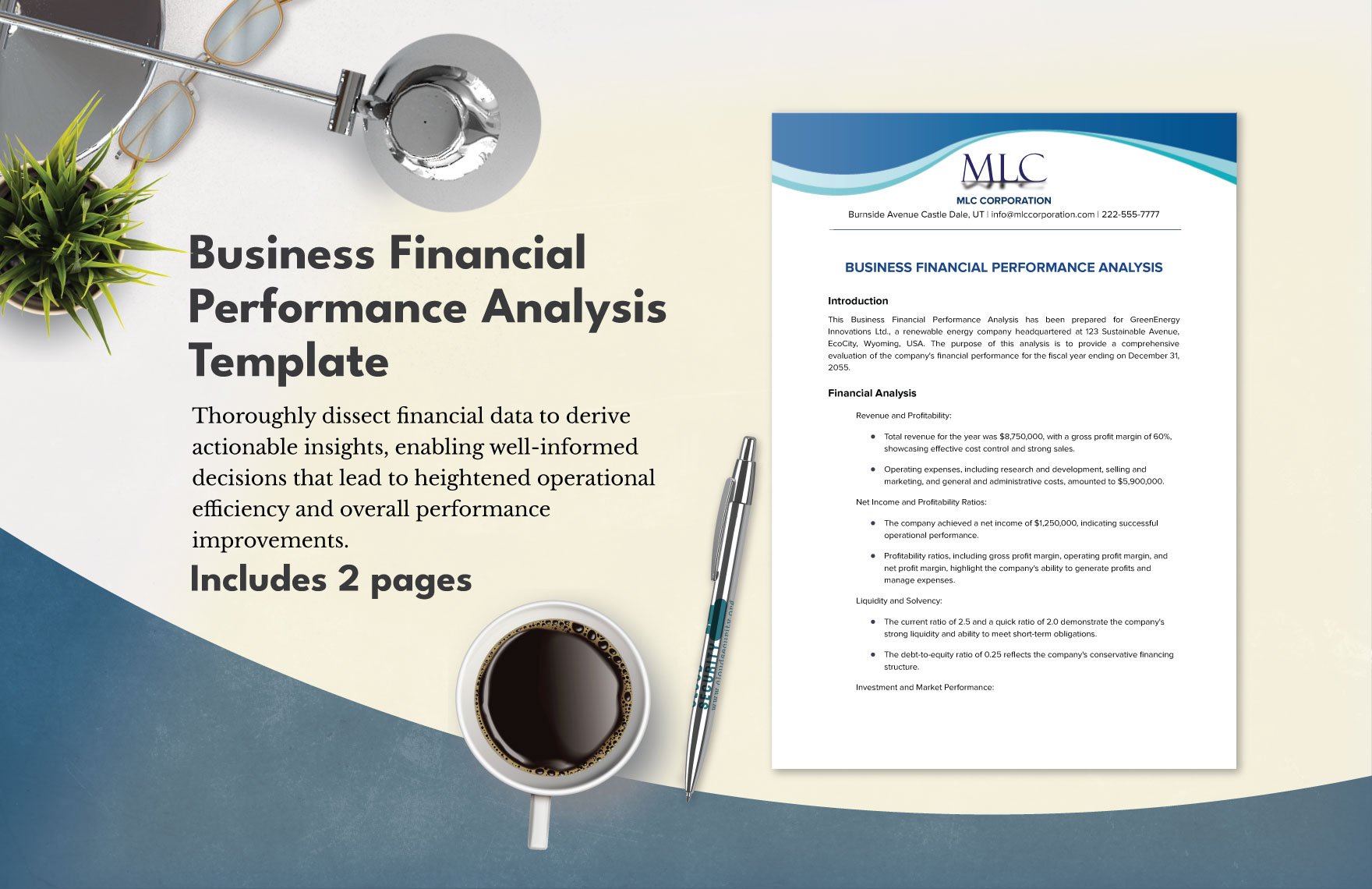 Business Financial Performance Analysis Template